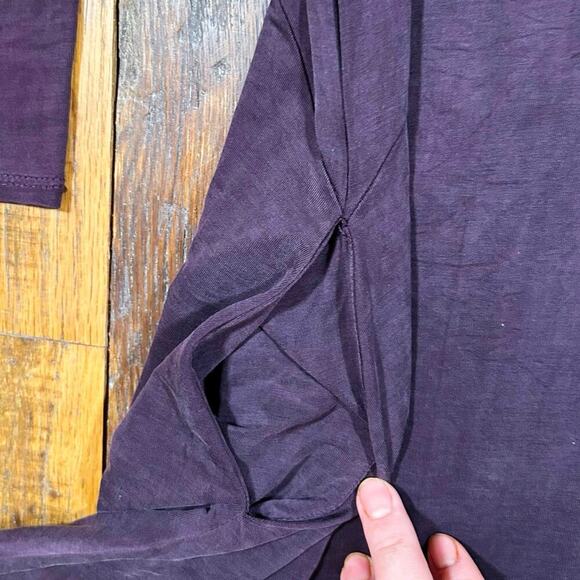 Dolan Left Coast Collection by Anthropologie Eggplant Dress Pockets Size Medium - Picture 4 of 8